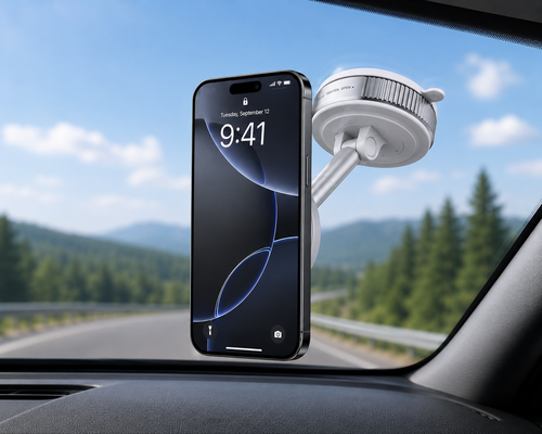 MagSnap™ MagSafe Car Mount – 360° Adjustable Magnetic Phone Holder with Suction Mount